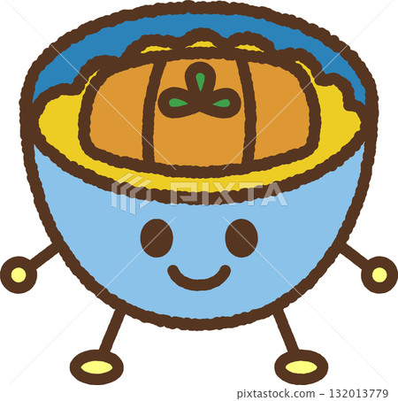 Hand-drawn character icon: Katsudon 132013779