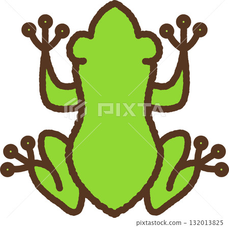 青蛙圖示的頂視圖 青蛙圖示的頂視圖 132013825