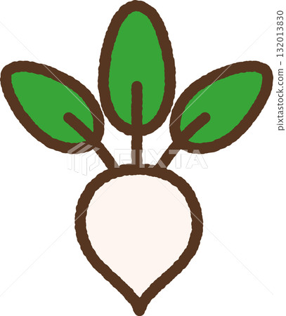 蔬菜的簡單插圖：蘿蔔 132013830