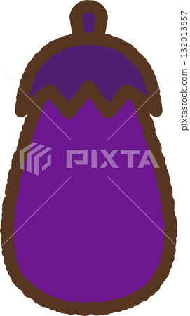 紫色成熟茄子圖示插圖 132013857