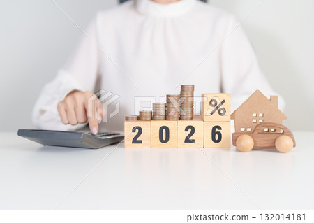 2026 New Year with percentage change to UP and Down arrow, car and Home model with coin stack. Car loan, Interest rate, real estate, house, Insurance, Financial, Repair, Tax, mortgage and Maintenance 2026 New Year with percentage change to UP and Down arrow, car and Home model with coin stack. Car loan, Interest rate, real estate, house, Insurance, Financial, Repair, Tax, mortgage and Maintenance 132014181