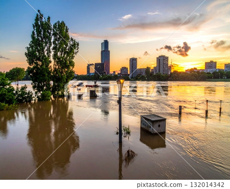 water flood in the city 132014342