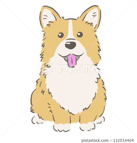 坐著的柯基犬 坐著的柯基犬 132014404