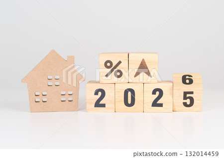 2026 New Year with percentage change to UP and Down arrow with Home model. Real estate Mortgage, Refinance, House loan and debt, Interest rate, Insurance, Financial and Property Tax 2026 New Year with percentage change to UP and Down arrow with Home model. Real estate Mortgage, Refinance, House loan and debt, Interest rate, Insurance, Financial and Property Tax 132014459