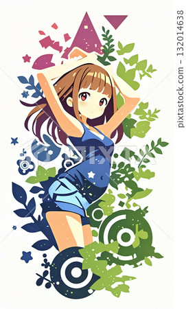 微笑女孩拼布 132014638