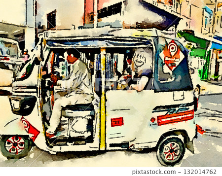 Peaceful TUKTUK Ride in Phnom Penh, Cambodia｜Smile 132014762