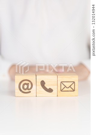 Contact Us concepts. Wood block of Email, call Phone and Website Address sign. For Customer support hotline, business Marketing, Corporate, communication and Advertising Contact Us concepts. Wood block of Email, call Phone and Website Address sign. For Customer support hotline, business Marketing, Corporate, communication and Advertising 132014944