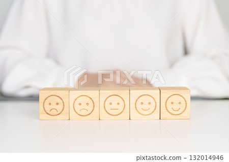 Woman show Emotion face block, Mental health Assessment, Psychology, Health Wellness, Feedback, Customer Review, Experience, Satisfaction Survey, Opinion, Evaluation and World Mental Health day Woman show Emotion face block, Mental health Assessment, Psychology, Health Wellness, Feedback, Customer Review, Experience, Satisfaction Survey, Opinion, Evaluation and World Mental Health day 132014946