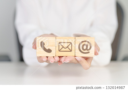 Contact Us concepts. Wood block of Email, call Phone and Website Address sign. For Customer support hotline, business Marketing, Corporate, communication and Advertising Contact Us concepts. Wood block of Email, call Phone and Website Address sign. For Customer support hotline, business Marketing, Corporate, communication and Advertising 132014987