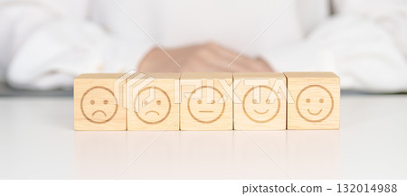 Woman show Emotion face block, Mental health Assessment, Psychology, Health Wellness, Feedback, Customer Review, Experience, Satisfaction Survey, Opinion, Evaluation and World Mental Health day Woman show Emotion face block, Mental health Assessment, Psychology, Health Wellness, Feedback, Customer Review, Experience, Satisfaction Survey, Opinion, Evaluation and World Mental Health day 132014988
