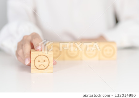 Woman show Unhappy Sad face block, Mental health Assessment, Psychology, Health Wellness, Feedback, Customer Review, Experience, Satisfaction Survey, Negative Thinking and World Mental Health day Woman show Unhappy Sad face block, Mental health Assessment, Psychology, Health Wellness, Feedback, Customer Review, Experience, Satisfaction Survey, Negative Thinking and World Mental Health day 132014990