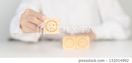 Woman show Unhappy Sad face block, Mental health Assessment, Psychology, Health Wellness, Feedback, Customer Review, Experience, Satisfaction Survey, Negative Thinking and World Mental Health day Woman show Unhappy Sad face block, Mental health Assessment, Psychology, Health Wellness, Feedback, Customer Review, Experience, Satisfaction Survey, Negative Thinking and World Mental Health day 132014992