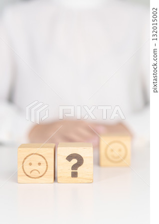 Bad Emotion face with Question block, Mental health Assessment, Psychology, Health Wellness, Feedback, Customer Review, Experience, Satisfaction Survey, Opinion, Evaluation and World Mental Health day Bad Emotion face with Question block, Mental health Assessment, Psychology, Health Wellness, Feedback, Customer Review, Experience, Satisfaction Survey, Opinion, Evaluation and World Mental Health day 132015002