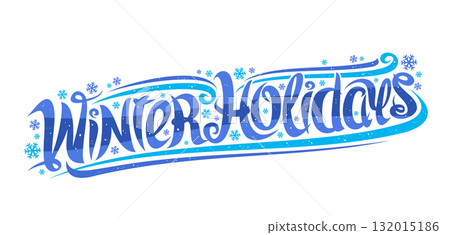 Vector text Winter Holidays Vector text Winter Holidays 132015186