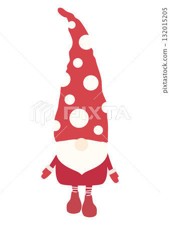 Christmas vector illustration of a Nordic fairy Tomte Christmas vector illustration of a Nordic fairy Tomte 132015205