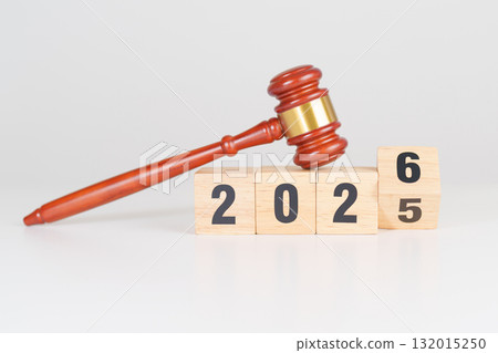 Happy New Year 2026 with judge gavel on table. Law, lawyer, judgment, justice auction and bidding concept Happy New Year 2026 with judge gavel on table. Law, lawyer, judgment, justice auction and bidding concept 132015250