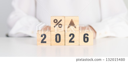 2026 New year with percentage change to UP and Down arrow. Interest rate, GDP, stocks market, financial, deflation and Inflation, mortgage, debt, Loan and Economic Recession 2026 New year with percentage change to UP and Down arrow. Interest rate, GDP, stocks market, financial, deflation and Inflation, mortgage, debt, Loan and Economic Recession 132015480