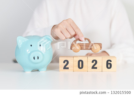 Happy New Year 2026 with car model and Coins Money stack for deposit and Automobile Tax. Money Saving, Car Insurance, Financial, vehicle Repair and Maintenance and New Year concept Happy New Year 2026 with car model and Coins Money stack for deposit and Automobile Tax. Money Saving, Car Insurance, Financial, vehicle Repair and Maintenance and New Year concept 132015500