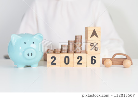 2026 New Year with percentage change to UP and Down arrow, car model and coin stack. Car loan, Interest rate, Insurance, Financial, vehicle Repair, Automobile Tax, mortgage and Maintenance 2026 New Year with percentage change to UP and Down arrow, car model and coin stack. Car loan, Interest rate, Insurance, Financial, vehicle Repair, Automobile Tax, mortgage and Maintenance 132015507