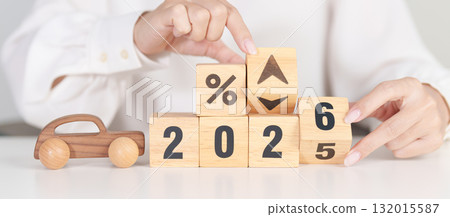 2026 New Year with percentage change to UP and Down arrow with car model. Car loan, Interest rate, Insurance, Financial, vehicle Repair, Automobile Tax, mortgage and Maintenance 2026 New Year with percentage change to UP and Down arrow with car model. Car loan, Interest rate, Insurance, Financial, vehicle Repair, Automobile Tax, mortgage and Maintenance 132015587