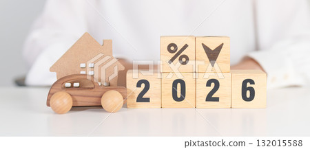 2026 New Year with percentage change to UP and Down arrow with car and Home model. Car loan, Interest rate, real estate, house, Insurance, Financial, Repair, Tax, mortgage and Maintenance 2026 New Year with percentage change to UP and Down arrow with car and Home model. Car loan, Interest rate, real estate, house, Insurance, Financial, Repair, Tax, mortgage and Maintenance 132015588