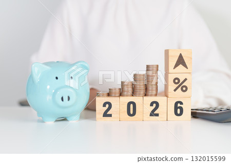 2026 New year with percentage change to UP and Down arrow with coin stack. Interest rate, GDP, stocks market, financial, deflation and Inflation, mortgage, debt, Loan and Economic Recession 2026 New year with percentage change to UP and Down arrow with coin stack. Interest rate, GDP, stocks market, financial, deflation and Inflation, mortgage, debt, Loan and Economic Recession 132015599