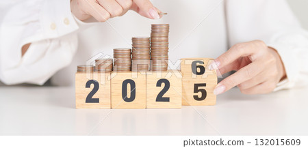 2025 end year to Happy New Year 2026 with Coins stack. Money, Budget, tax, investment, financial, savings and New Year Resolution concepts 2025 end year to Happy New Year 2026 with Coins stack. Money, Budget, tax, investment, financial, savings and New Year Resolution concepts 132015609