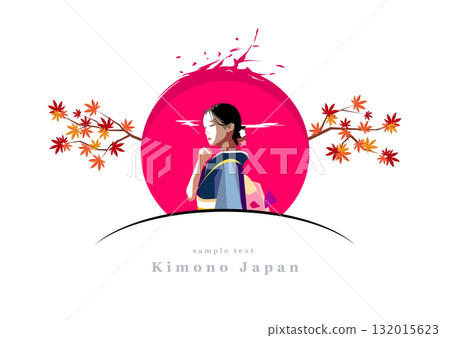 Kimono and Autumn Leaves (Maple) | Modern Art Series Depicting Images of Japan | Welcome to Japan Kimono and Autumn Leaves (Maple) | Modern Art Series Depicting Images of Japan | Welcome to Japan 132015623