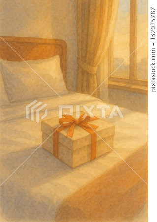 在溫暖柔和的燈光下，驚喜的祝福收藏－床頭的祝福盒 132015787