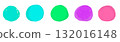 Colorful circle icons hand-drawn style 132016148