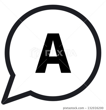 Simple round speech bubble A (line drawing, transparent version) Simple round speech bubble A (line drawing, transparent version) 132016200