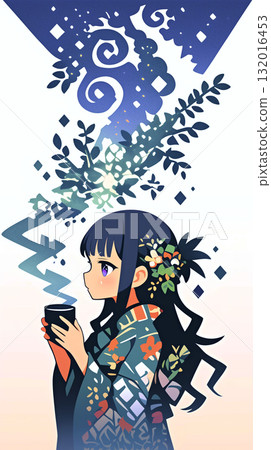 Pensive Girl Patchwork 132016453