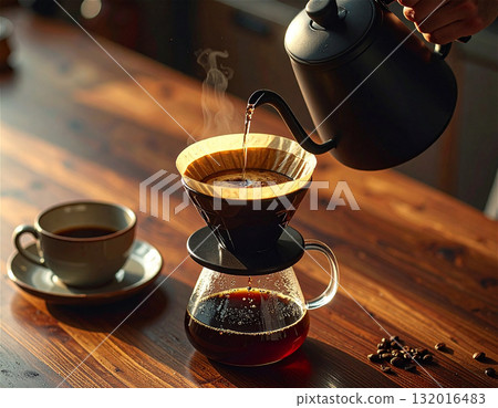 hand drip coffee hand drip coffee 132016483