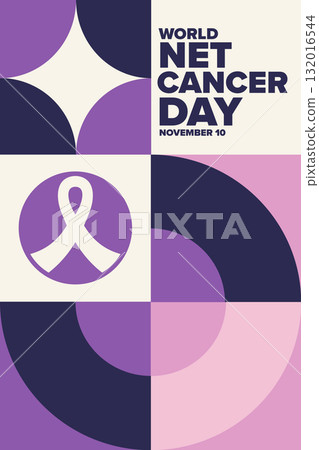 World NET Cancer Day. November 10. Template for background, banner, card, poster with text. Vector 132016544