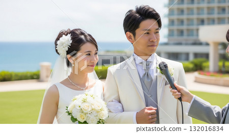 Resort Hotel Wedding Couple Interview Resort Hotel Wedding Couple Interview 132016834