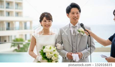 Resort Hotel Wedding Couple Interview Resort Hotel Wedding Couple Interview 132016835