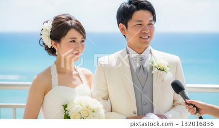 Resort Hotel Wedding Couple Interview Resort Hotel Wedding Couple Interview 132016836