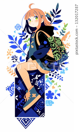 準備旅行的女孩 - 拼布 132017287