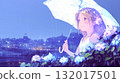 有傘的一個女孩 132017501
