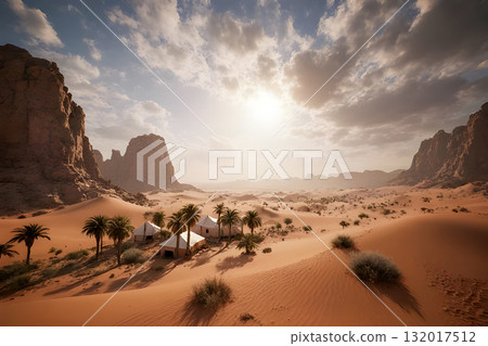 sunset in desert 132017512