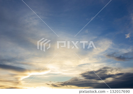 colorful dramatic sky with cloud at sunset 132017690