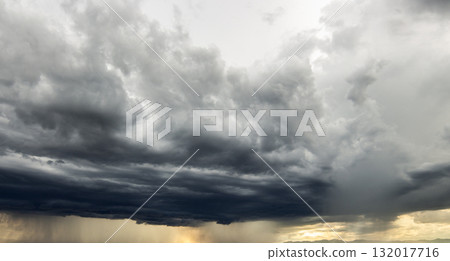 Storm clouds with the rain. Nature Environment Dark huge cloud sky black stormy cloud 132017716