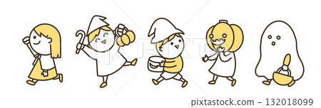 Halloween children's procession (color) 132018099