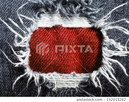 Ripped Distressed Jeans with blank red copy space Sale banner design 132018262
