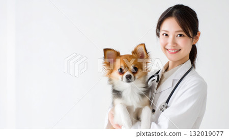 Japanese female veterinarian 132019077