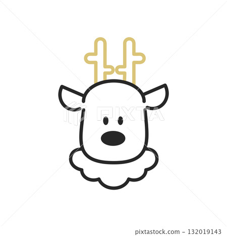 Reindeer hand-drawn icon [Christmas] 132019143