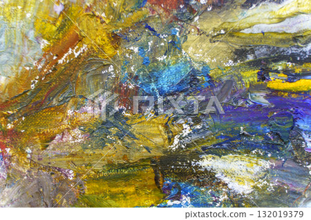 Colorful Paint Strokes art background  132019379