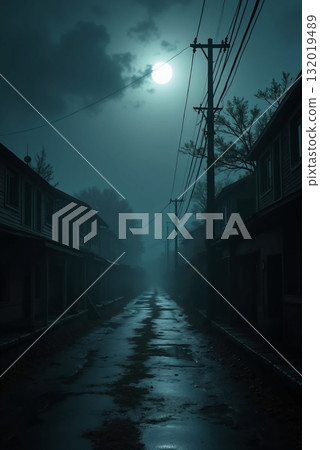 A town with the lights out 132019489