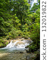 Small river and waterfall in Tentena rainforest, Sulawesi, Indonesia 132019822