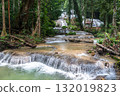 Saluopa waterfall in the tropical forest of Tentena, Sulawesi, Indonesia 132019823